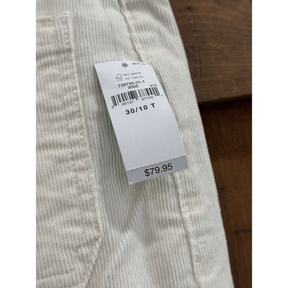 GAP Women's Size 10T White Corduroy 70s Flare High Rise Pants New - Picture 3 of 5